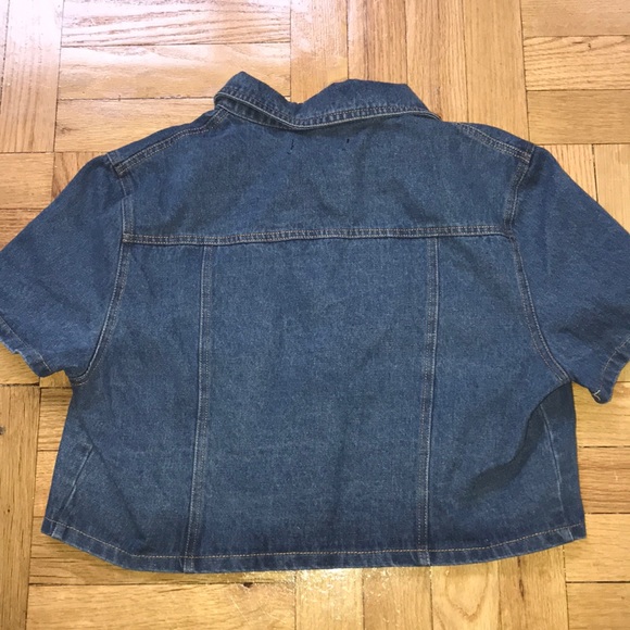 Dolls Kill Denim Crop Top - Picture 2 of 2